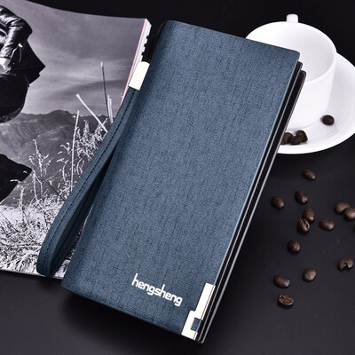 

Mens long wallet youth business retro wallet simple European trend wallet