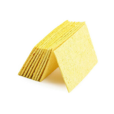 

New Arrival Clean Tool 10pc High Temperature Enduring Condense Electric Solder Welding Soldering Iron TIp Cleaning Sponge Yellow