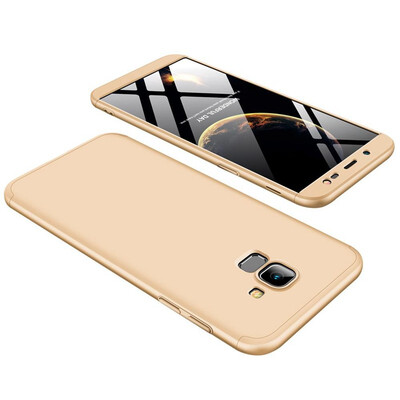 

MOONCASE Three-parts structure design Full Protection Hard Plastic Combination Case for Samsung Galaxy J6 2018 Gold