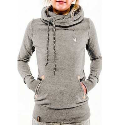 

Fashion hooded long-sleeved hooded sweater embroidered pocket
