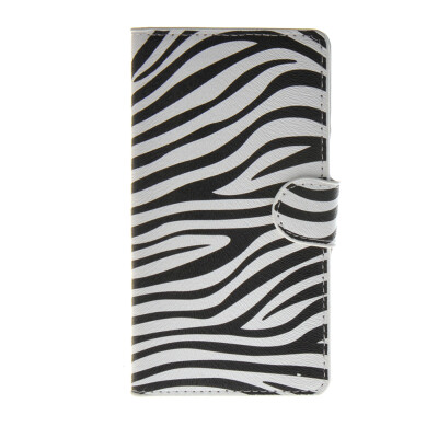 

MOONCASE Zebra style Leather Side Flip Wallet Card Slot Stand Pouch Case Cover for Samsung Galaxy A7