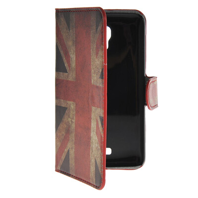 

MOONCASE UK British Flag Leather Side Flip Wallet Card Slot Stand Pouch чехол для WIKO Bloom