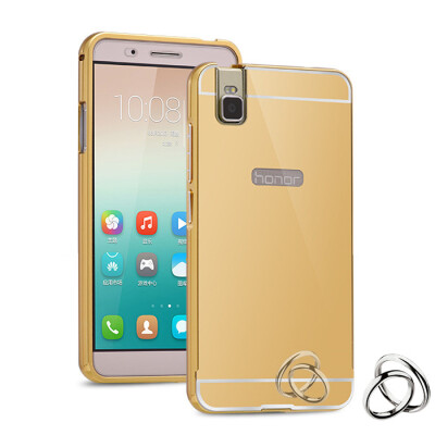 

MOONCASE Metallic Frame Edge Mirror Back Protective Shell 2 in 1 Thin Case Cover for Huawei Honor 7i