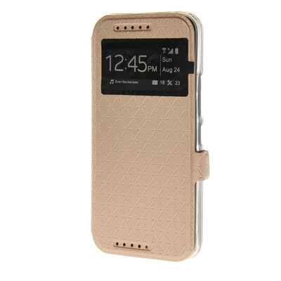 

MOONCASE Slim Leather Wallet Flip Card Slot Holster Pouch with Kickstand чехол для HTC One M9 Gold