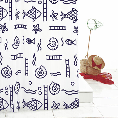 

Jingdong Supermarket] Germany Reid RIDDER cartoon underwater world series polyester waterproof mold Moisturizing curtain 240x180cm 46413 send bath curtain ring