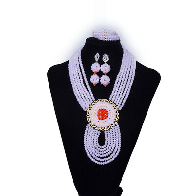 

Beautifully 6 Rows Light Yellow Bridal Crystal Jewelry Fashion African Jewelry Sets For Women Nigerian Wedding Beads Jewelry