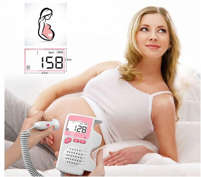 

Baby Care Home use Fetal Doppler Fetal Portable Heartbeat Detector for pregnant women LCD display