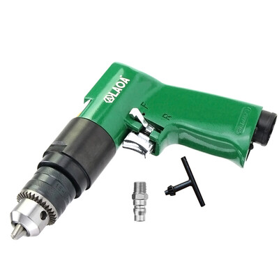 

Old A LAOA Taiwan Pneumatic Screwdriver 38 Air Drill 15-10mm Pneumatic Drilling Tapping Machine Wind Drill with Positive Reverse High Speed Drill LA188009