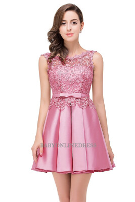 

New Arrival Prom Dresses Short Sexy Applique Lace Formal Party Gown Prom Dress