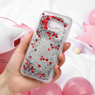 

Akabeila Cover for Samsung Galaxy A3 2017 Case Soft Mirror Dynamic Glitter Phone Protector Cover Shell A320F A320FDS