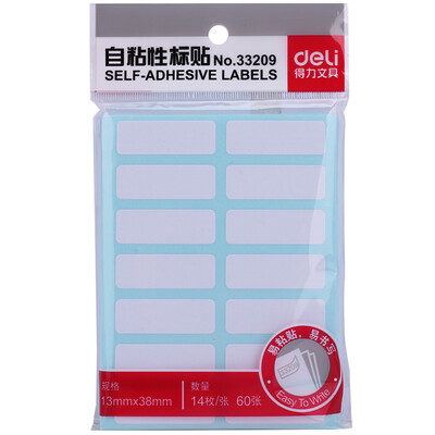 

Effective deli 33209 840 stickers label stickers 13 × 38mm self-adhesive label paper 14