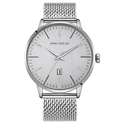 

BOFUTE Male Watches Business Watch Quartz Watches Japanese Movement Calendar Waterproof Metal Mesh Genuine Leather Strap 0115G