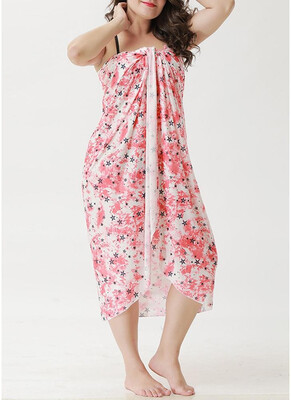 

2018 Beach Floral Printed Cover Up Bikini Cover-up Dress