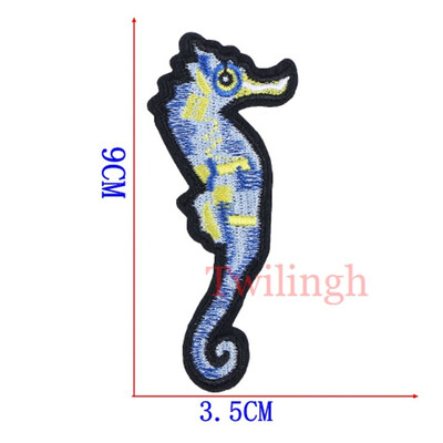 

1 pcslot Embroidered Patches Big Shrimp Fish Sequin Patch Iron On Fabric Badge Sew On Clothes Appliques DIY Wedding Stickers