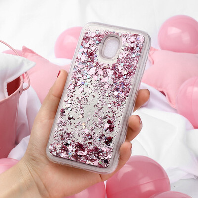 

Akabeila Cover for Samsung Galaxy J3 2017 EU Case Soft Mirror Dynamic Glitter Phone Protector Cover Shell J330 J330F