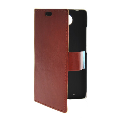 

MOONCASE Slim Leather Side Flip Wallet Card Slot Pouch Stand Shell Back ЧЕХОЛ ДЛЯ Motorola Moto Droid Turbo XT1254 Brown