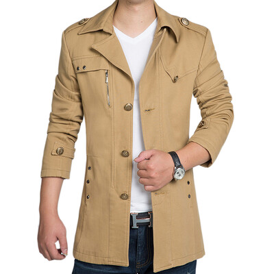 

Necini™ Man'S New winter long section of the men's long coat jacket youth