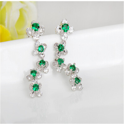 

Aiyaya Fashion Jewelry 5 Small Snowflake Micro Cross Water-drop Crystal Drop Earrings