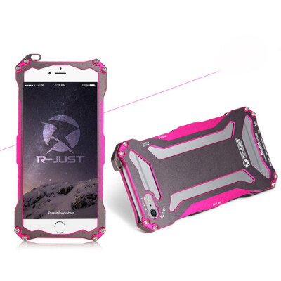 

R-JUST Aluminum Metal Shockproof Frame Armor Case Cover For iPhone 6 6S Plus 4.7 5.5 inch