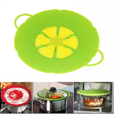 

MyMei Cooking Tools Flower Silicone lid Spill Stopper Silicone Lid Cover For Pan 10"