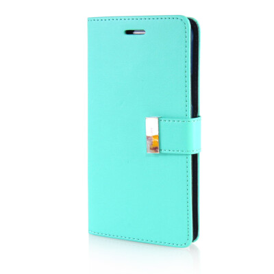 

MOONCASE Leather Side Flip Wallet Card Slot Pouch Stand Shell Back ЧЕХОЛ ДЛЯ Samsung Galaxy Note 4 N9100 Mint Green