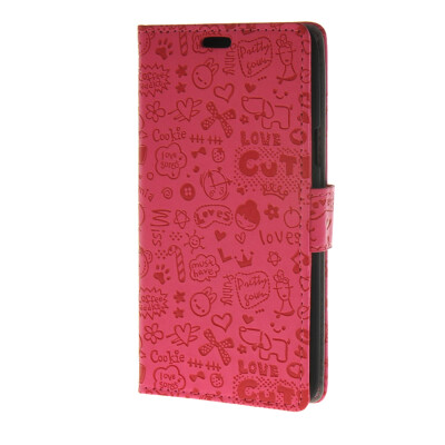 

MOONCASE Magic Girl lovely Flip Pouch Card Holster PU Leather Wallet Case Cover for Samsung Galaxy J5 Hot pink