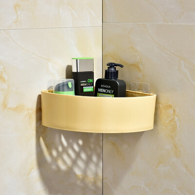 

Free shipping Corner Bathroom Shelf Adhesive Corner Shower Caddy Plastic Triangle Shower Shelf Wall Mount Storage Basket Shower C