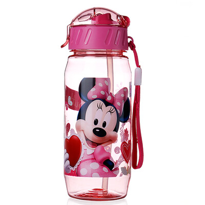 

Disney (Diet) music moving children cups plastic straw cups leakproof strap baby water bottle baby cup princess cup cup drink cup 6340 blue Mickey