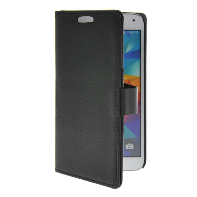 

MOONCASE Slim Leather Flip Wallet Card Pouch with Kickstand Shell Back ЧЕХОЛ ДЛЯ Samsung Galaxy S5 I9600 Black