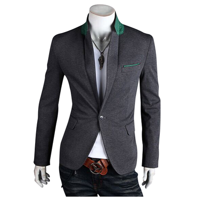 

Zogaa New Korean Mens Suit Slim Coat
