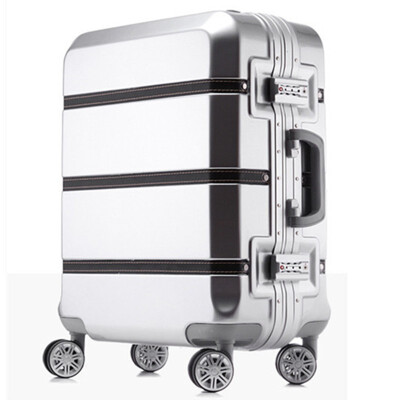 

202428 inch spinner ABS PC PU splice rolling luggage bag hardside cabin trolley suitcase case Aluminum frame brushed travel box