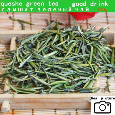 

2018 high quality Green Tea Mingqian fried queshe Maojian tea 100 grams green healthy diet