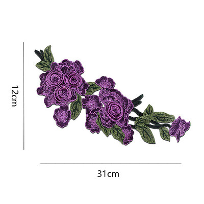 

Sunbling 3d embroidered patch plants flowers clothes patches decals DIY for clothing sewing wedding dress lace applique