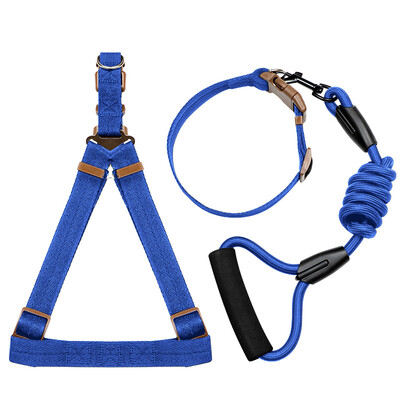 

British impression dog chain dog leash dog leash dog leash p chain dog collar Teddy poodle small medium&large dog dog collar collar strap blue - S small size