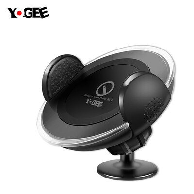 

Wireless Car Fast Charger Mount Qi Wireless Car Charging Pad Base phone Holder for Qi-Enabled Devices Black White