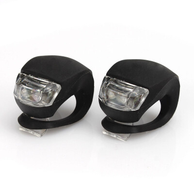 

MyMei 2pcs/set Silicone Bike Bicycle Cycling Head Front Rear Wheel LED Flash Light Lamp