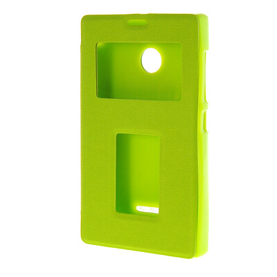 

MOONCASE Side Flip Hard board Slim Leather Bracket Window чехол для Cover Microsoft Lumia 435 зеленый