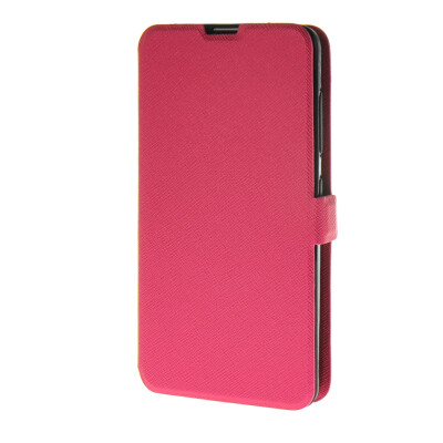 

MOONCASE Cross pattern Flip Pouch Leather Wallet Slim Stand чехол для Nokia Lumia 535 Hot pink