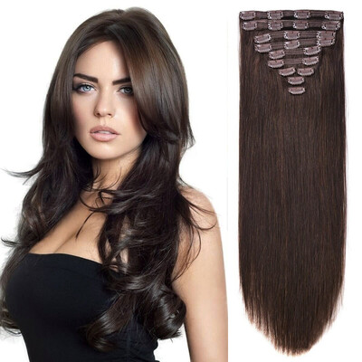

Bhf Hair Clip In Hair Straight Remy Brazilian Human Hair 8A Unprocessed Hair Weave 10 PcsLot 160G