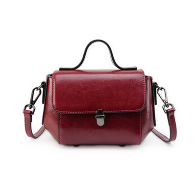 

Leather bag 2018 new Korean version of the simple shoulder bag female wild Messenger small square bag tide handbag