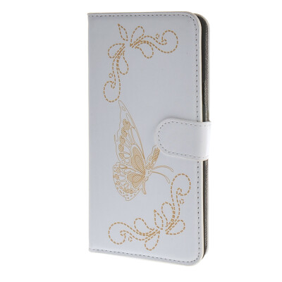 

MOONCASE Butterfly Leather Case Wallet Flip Card Slot Stand Back Cover for Samsung Galaxy Note 5 White