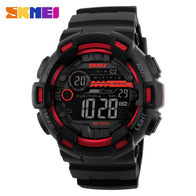 

SKMEI Men Sports Watch 50M Waterproof LED Backlight Digital Watch Chronograph Dual Shock F Wrist Watch 1243