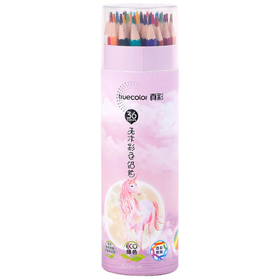 

TRUECOLOR 36 color no wood hexagonal color pencil color lead color fill color pen painting color pen student adult art sketch pen powder bucket PL2305