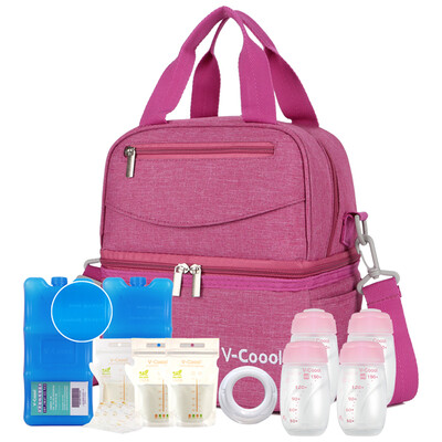 

V-Coool Minimalist Portable Outdoor Back Milk Pack Ice Pack Breast Milk Insulation Pack Squirrel Grey 2 Blue Ice 4 No Quail Egg Storage Bottle 30 Pack Milk Bag Customized Full Set