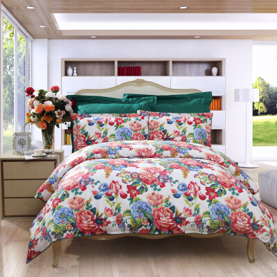 

Funga FUANNA home textile bedding sets cotton twill bed four sets of bed sheets quilt set the charm of the city 18 meters bed 230 229cm