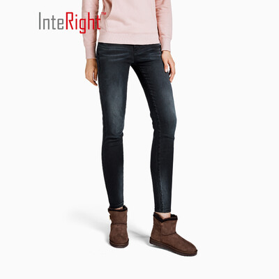 

INTERIGHT jeans womens slim stretch feet fashion wild jeans in the gray 27 yards