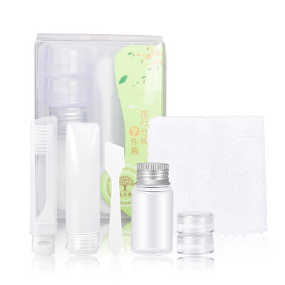 

Han Yuan Ji travel sub-packaged 7 sets of cosmetics beauty tools washing bottling bottle pressure bottle squeeze bottle