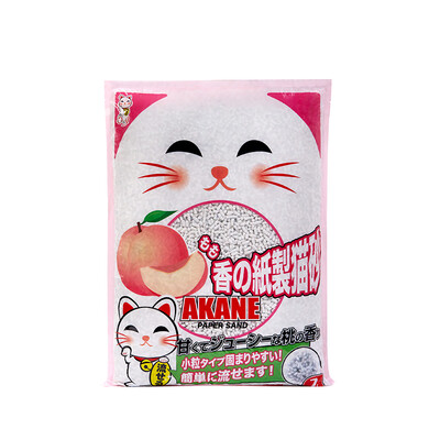 

AKANE peach paper cat litter environmentally friendly dust-free deodorant 7L imported from Japan
