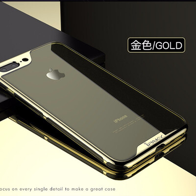 

For iPhone 7 Case TPUPC 2 In 1 Full Cover Electroplate Frames Luxury Transparent Back Cover For iPhone 7plus8 Plus Coque