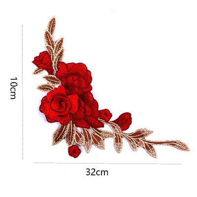

Sunbling Big Flower Patch Clothing Embroidery Applique For Wedding Dress Lace Multilayer Flower DIY Handmade